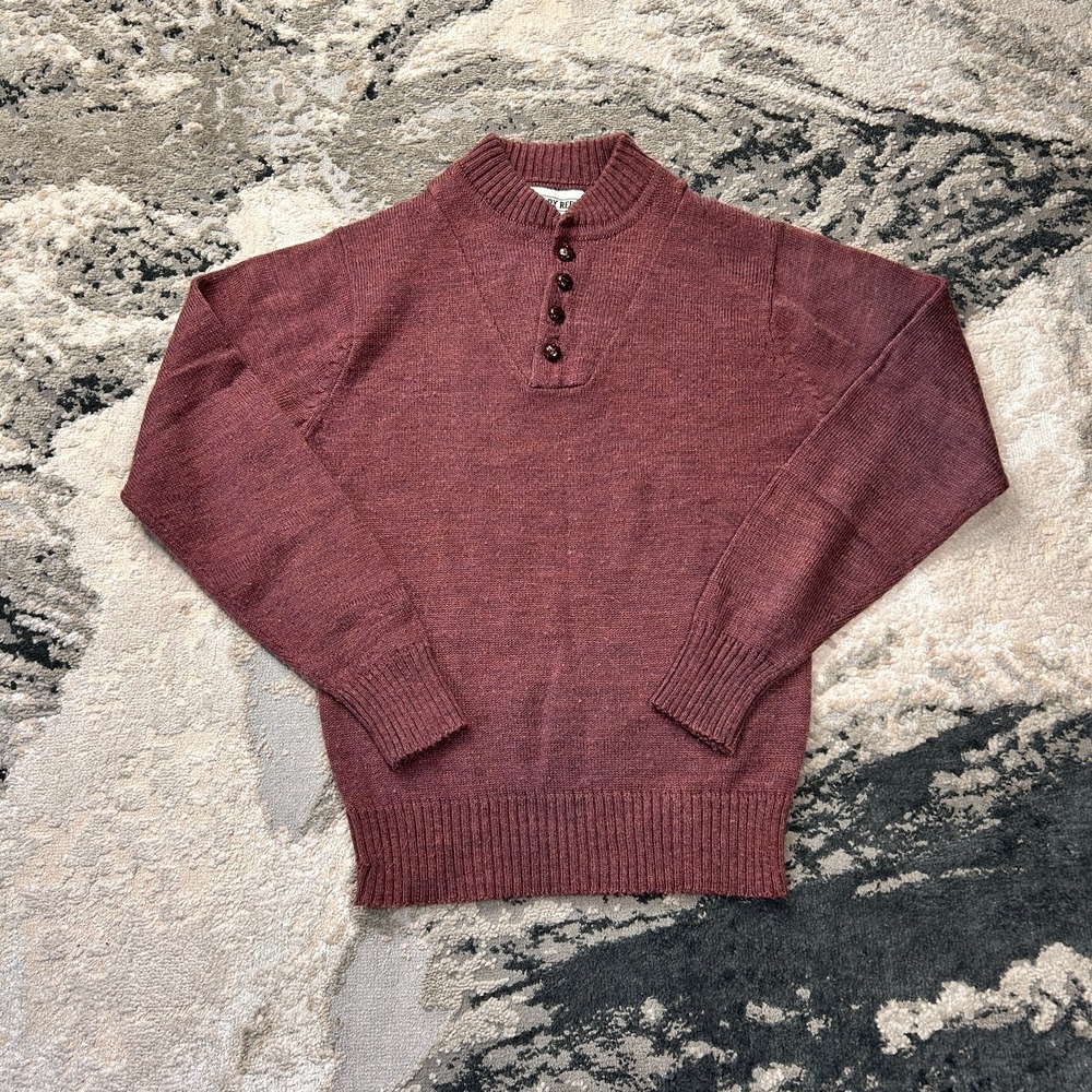 Gary Reed Sweater Womens Small Maroon Tight Knit‎ Ribbed Trim Winter Warm Wear